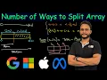 Number of Ways to Split Array Leetcode 2270