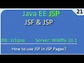 Use JSF Java Server Faces in JSP Project JavaEE JSP Tutorial