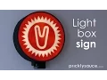 Light box sign cordless battery powered