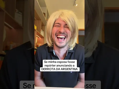 Minha esposa anunciando a derrota da Argentina #copadomundo