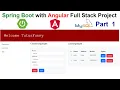 Spring Boot with Angular Full Stack Project Part 1 2023