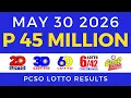 Lotto Result Today 9PM May 30 2026 PCSO