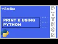 print E using python print alphabet E in python