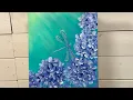 How to paint a DRAGONFLY and HYDRANGEA flowers ACRYLIC PAINTING TUTORIAL