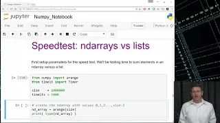 64 Numpy Speed Test ndarray vs list