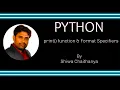 print function format specifiers in python