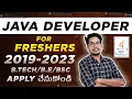 Java Developer for Freshers Hiring Java Developer Job Role Software Jobs Notifications IT Jobs