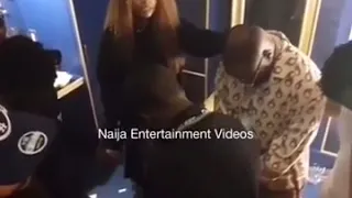 chris brown surprised davido on stage in los angeles usa