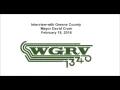 February 2016 WGRV Interview with Greene County Mayor David Crum