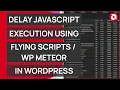 Delay JavaScript Execution in a WordPress Website Using Flying Scripts Webless co