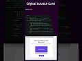 Digital Scratch Card HTML CSS JS