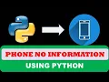 Trace Mobile Number location cell phone tracking Using Python