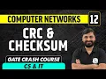 Computer Networks 12 CRC Checksum CS IT GATE Crash Course