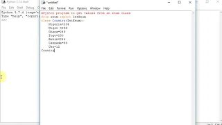 Python program to get values from an enum class