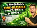 How To Build a One-Variable Data Table in Excel Using a Column Input