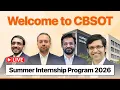 Summer Internship Program 2026 CBSOT