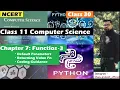 7 3 Functions CBSE Class 11 Computer NCERT Default Parameter Returning Value Function Examples