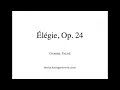Fauré - Élégie (piano accompaniment)