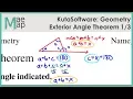 KutaSoftware Geometry - Exterior Angle Theorem Part 1