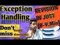 Full Revision of Exception Handling JAVA KRISHNA Kannada Don t Miss Just 8-9Min Fully Covered