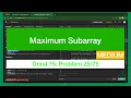 Maximum Subarray Problem Leetcode - Java Grind 75 Coding Series