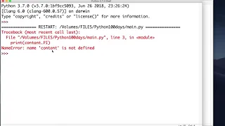 Python Day 2 Constants