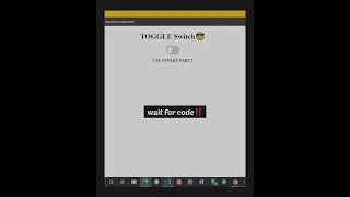 Toggle Switch in Css Part 2
