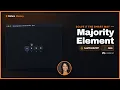 Majority Element - LeetCode 169 Running Scan Prefix-Suffix Java