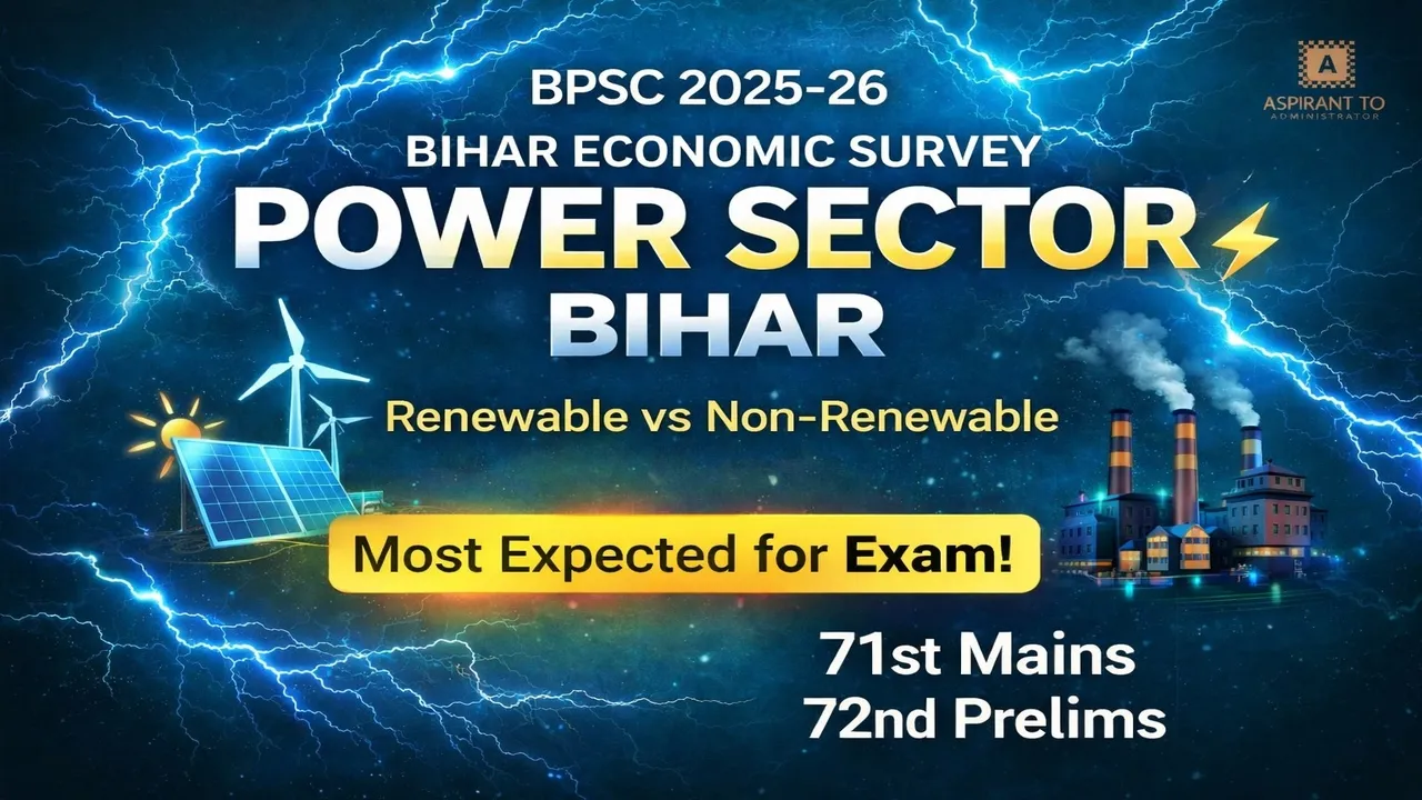 Power Sector in Bihar for BPSC | Bihar Economic Survey (2025-26) | Chapter - 8 |