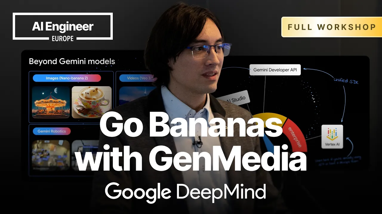 Let's go Bananas with GenMedia — Guillaume Vernade, Google DeepMind: video thumbnail