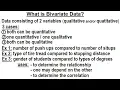 Statistics Ch 3 Bivariate Data 1 of 55 What is Bivariate Data