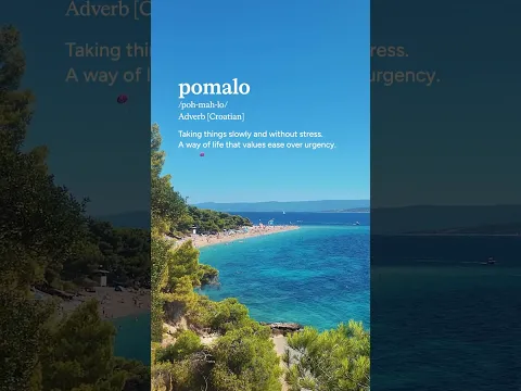 Pomalo is way a life. So take things gently and linger just a bit longer ☺️
