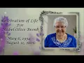 Mable Olive Brent Funeral August 14 2026