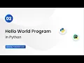 Hello World Program in Python Malayalam Python Bootcamp