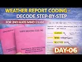 Weather Report Coding Decode Marine Weather Messages Step-by-Step for 2nd matte mmd exam