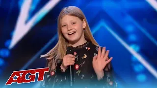 shock watch what happens when cute 10 year old harper opens her mouth on americas got talent