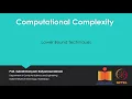 mod11lec56 - Lower Bound Techniques