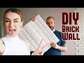 DIY Accent Wall with Peel and Stick Brick Wallpaper stefievlogs