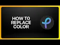 How To Replace Color In Pixlr Tutorial