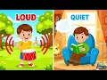 Loud and Quiet for Kids Learn Opposite Words Fun with Sounds FARA KIDS TV