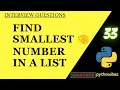 how to find smallest number in list python pythonvibes -