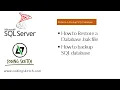 SQL Tutorial Restore Database Backup and Backup of Database