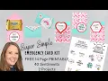 Emergency Card Kit Vol 2 FREE PRINTABLE