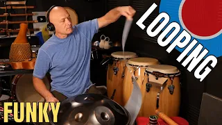live looping hand pan cajon sound fxs and flute