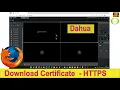 How to solve the Download Certificate for Dahua web interface for Mozilla Firefox web browser