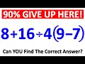 90 of People Get This Amazing Challenge WRONG Can YOU Get It Right