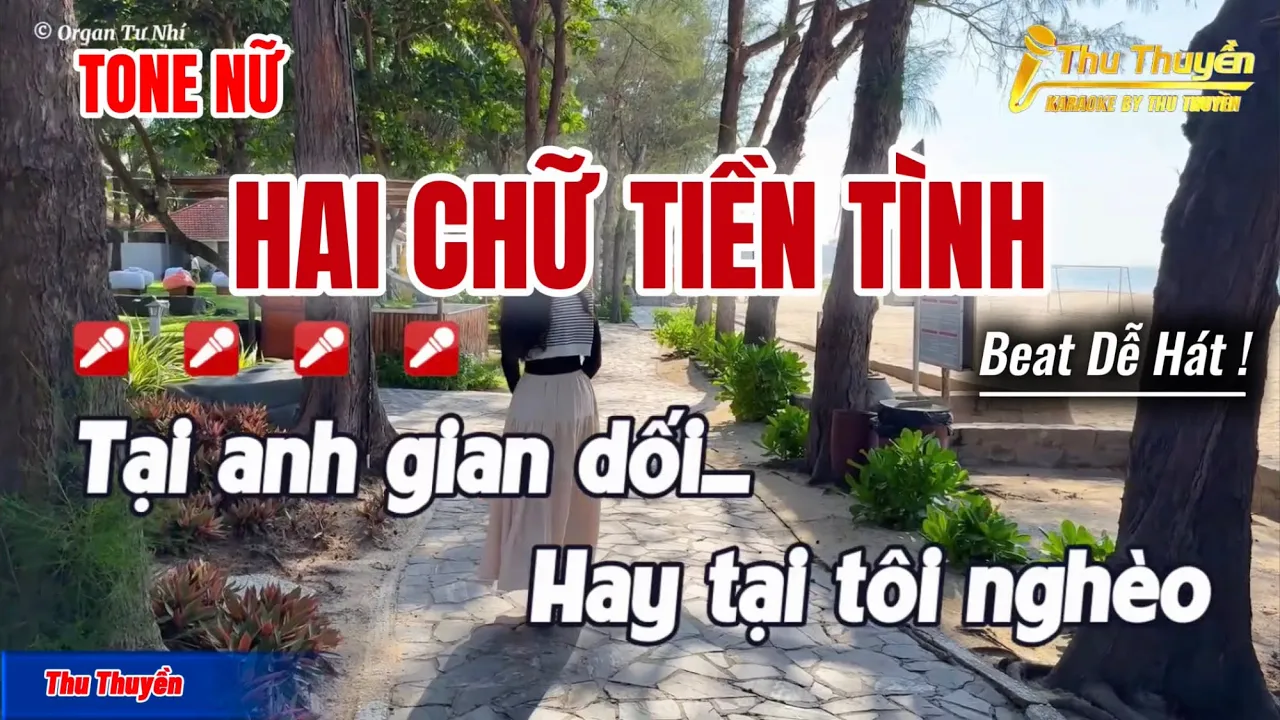 Karaoke Hai Chữ Tiền Tình ( Tone Nữ ) ST Lê Hùng | Tại anh gian dối hay tại tôi nghèo...