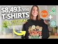 How to Make 8 493 a MONTH Selling T-Shirts on Etsy Easy Niche Research Design Mockup Tutorial
