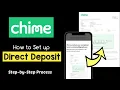 Set up Direct Deposit Chime Chime Direct Deposit Form Chime Void Cheque Chime Payroll Deposit