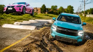 Cars vs Impossible Mud & Road Obstacles Challenge | BeamNG drive
